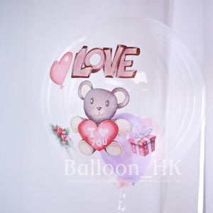 彩印水晶波中波氣球 + 情人節印刷 (3天預訂)
