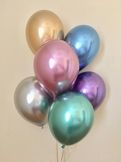 11&quot; 金屬面橡膠氣球