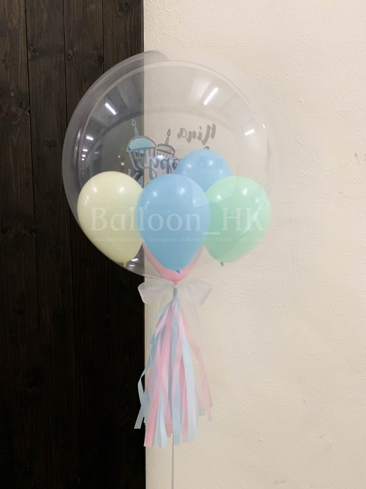 彩印生日水晶馬卡龍波中波+裝飾