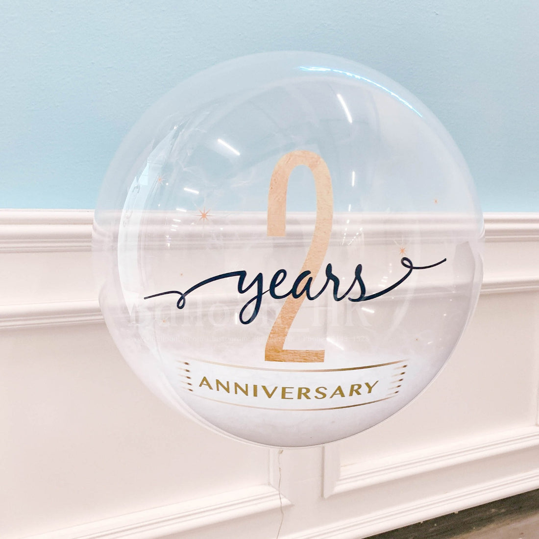 彩印水晶羽毛氣球 +  Anniversary 主題