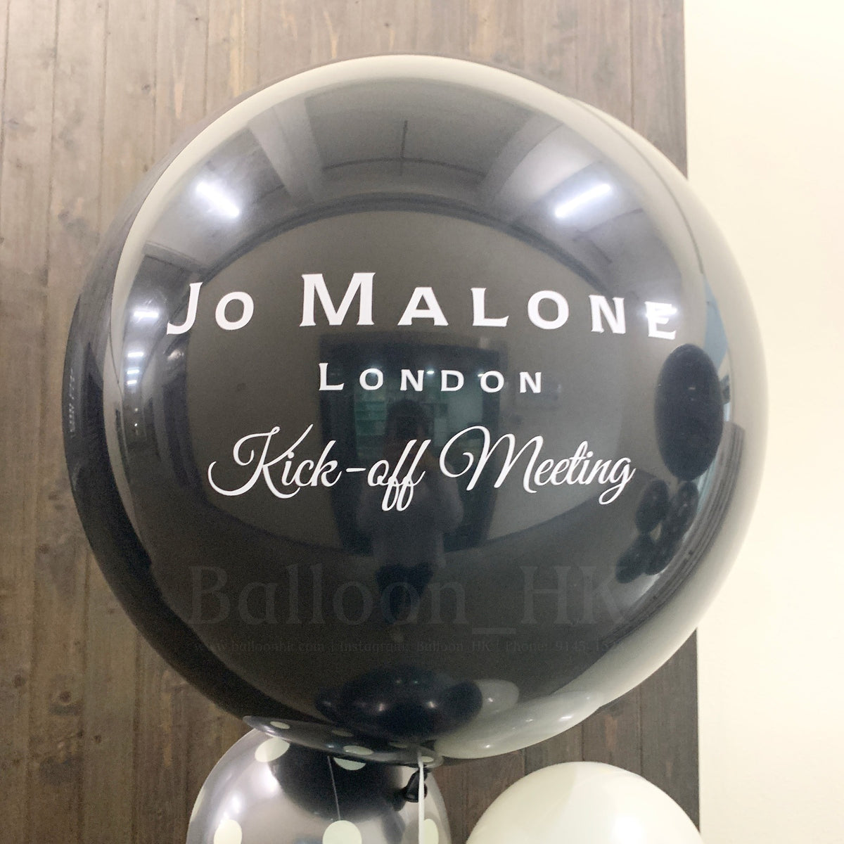 Jo Malone極簡黑白客製Logo 氣球｜品牌顏色｜高級感