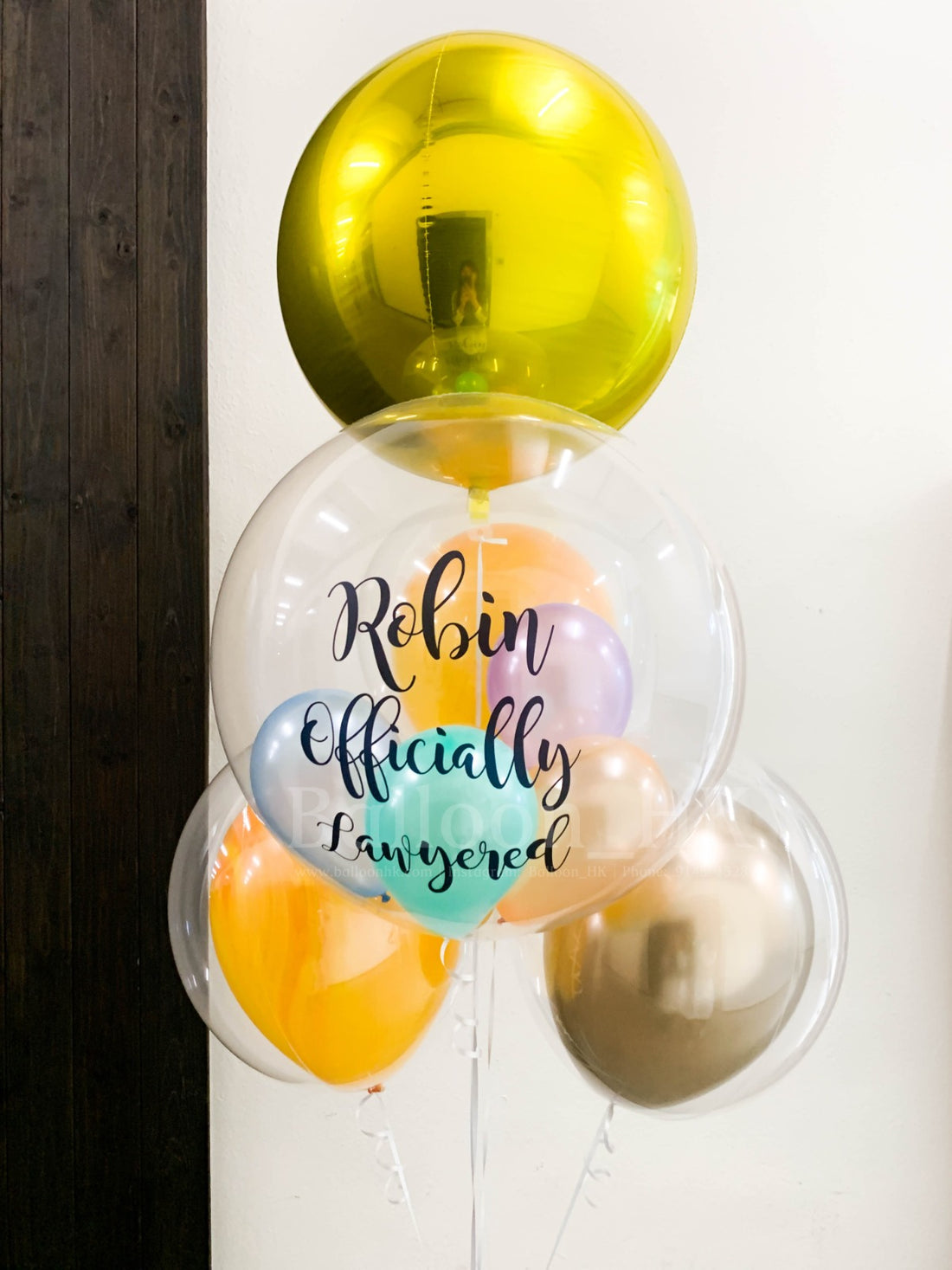 律師畢業氣球｜Message氣球｜水晶波中波｜BALLOON HK 氣球專門店