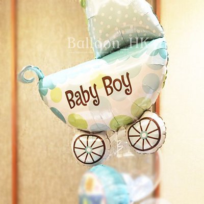 男仔BB車｜氫氣球｜氦氣球｜錫紙氣球| BalloonHK 