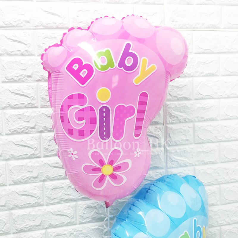 Baby Girl 小腳板｜氫氣球｜氦氣球｜錫紙氣球| BalloonHK 