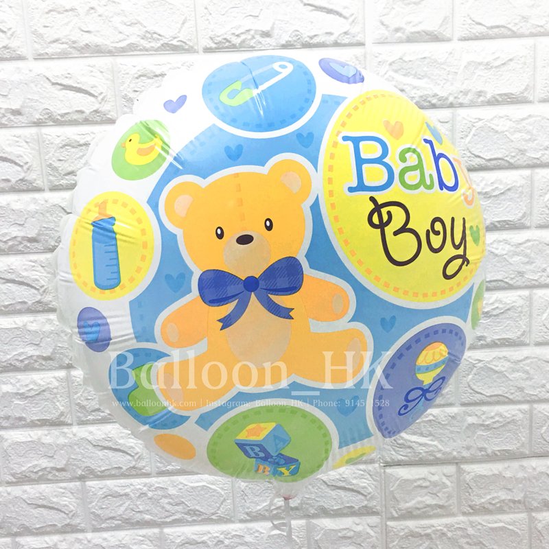 男仔啤啤熊｜氫氣球｜氦氣球｜錫紙氣球| BalloonHK 