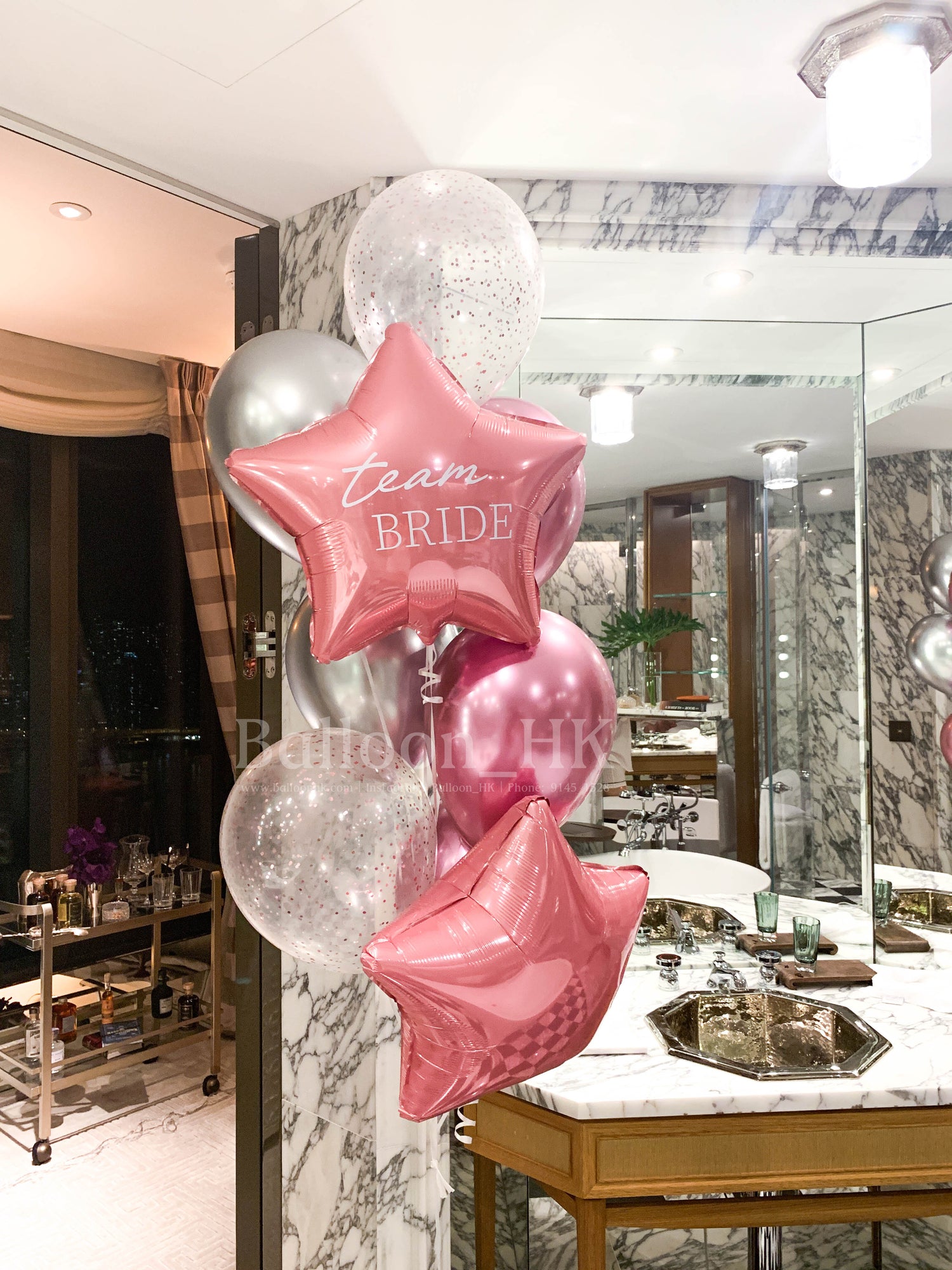 婚前派對氣球｜酒店婚前派對佈置｜bridal shower氣球｜ BalloonHK