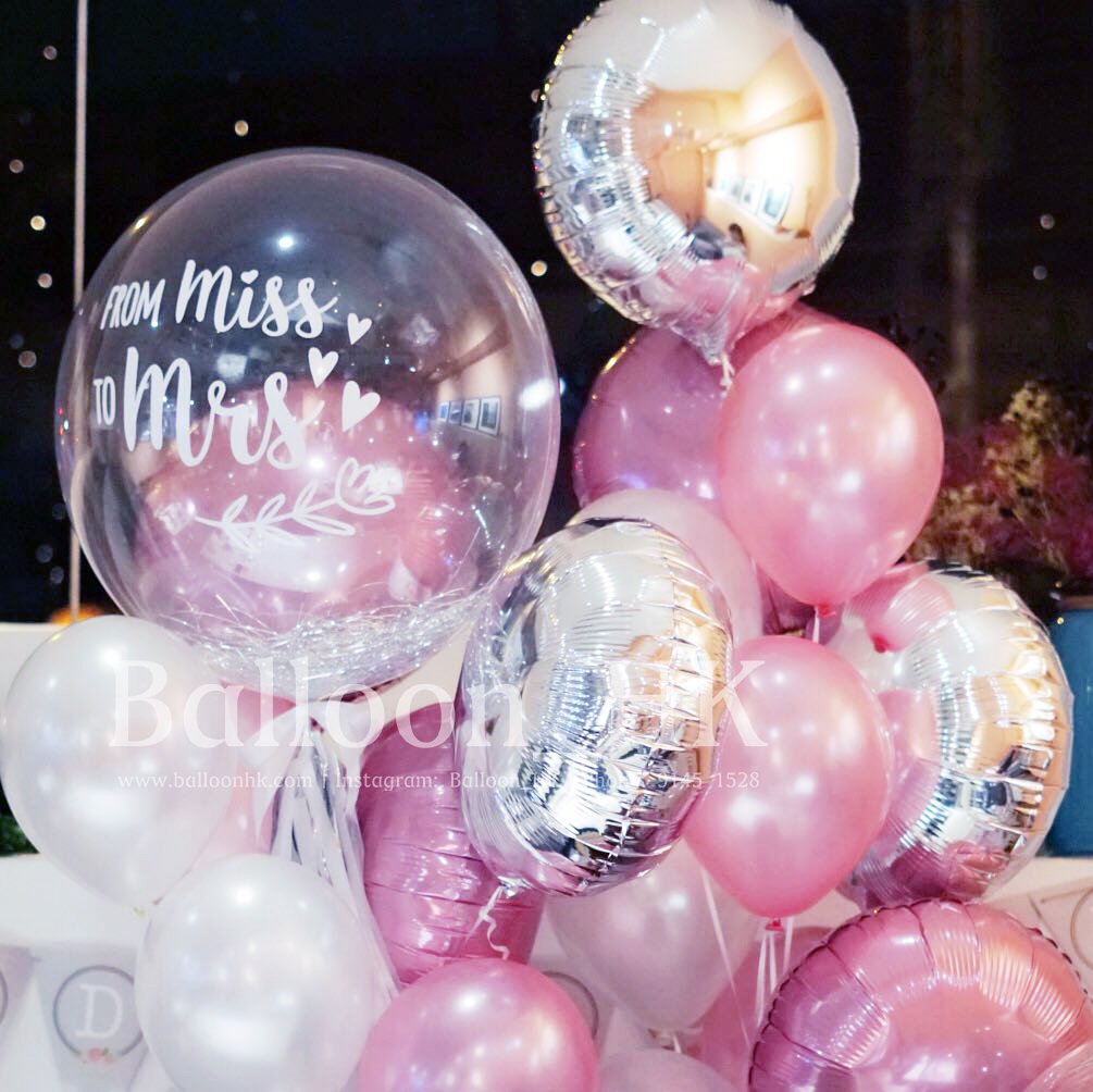 婚前派對氣球｜bridal shower佈置｜bridal shower氣球｜ Balloon HK