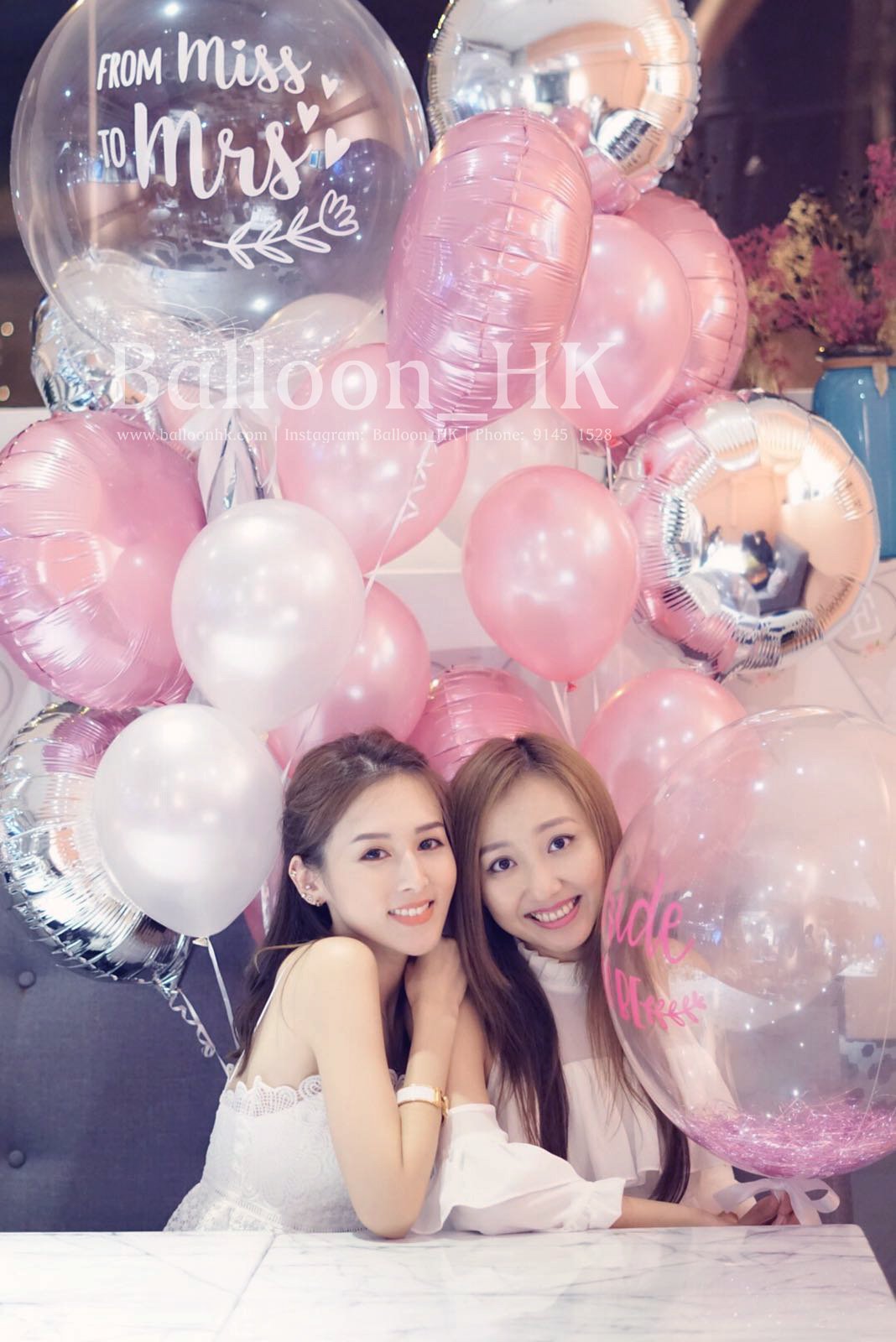 婚前派對氣球|bridal shower佈置|bridal shower氣球| BalloonHK