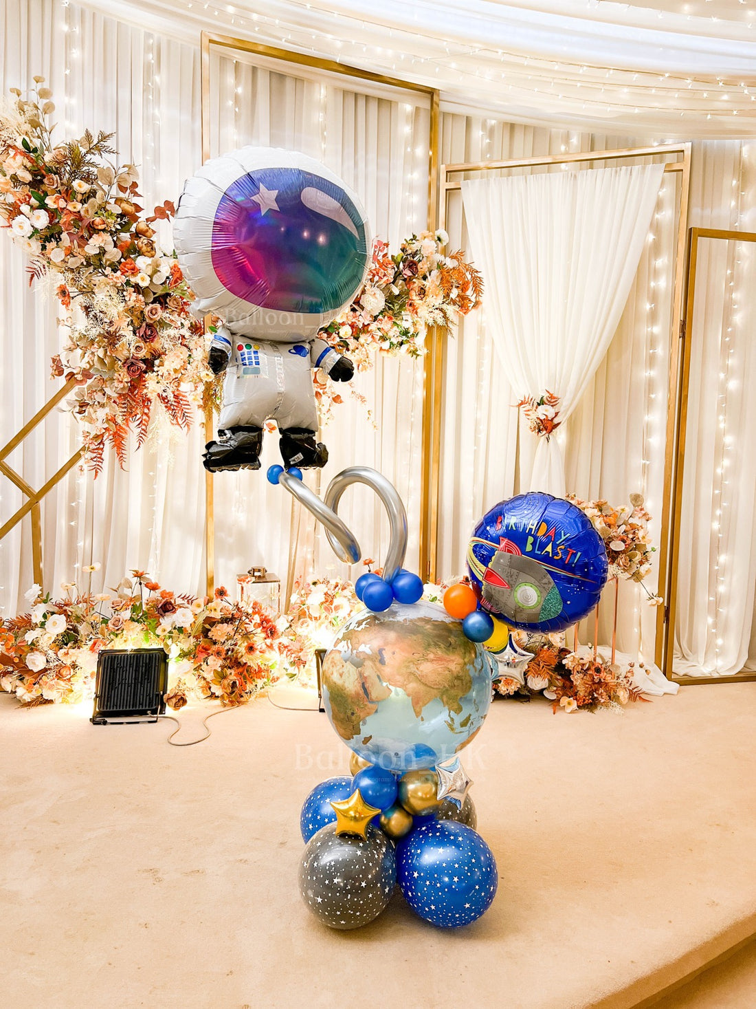 太空人氣球底座|生日佈置氣球|兒童派對氣球|Balloon HK