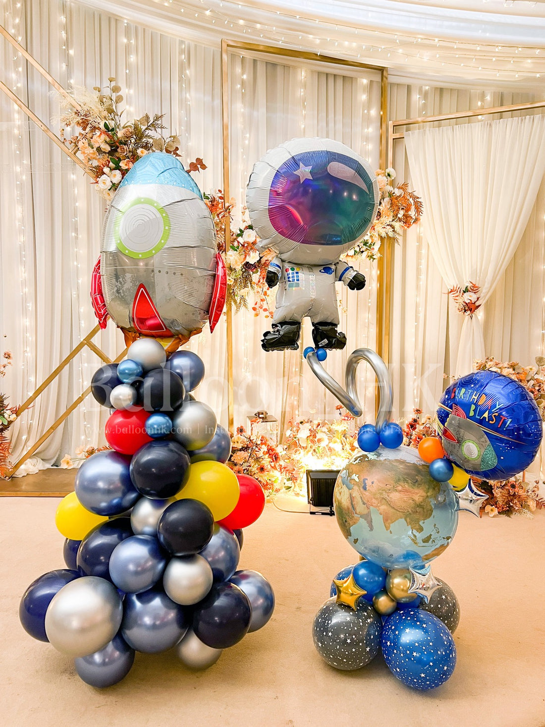 太空人氣球底座|生日佈置氣球|兒童派對氣球|Balloon HK