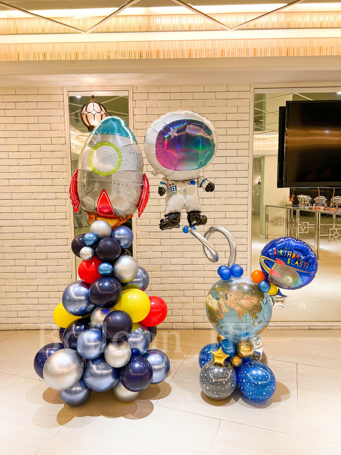 火箭氣球底座|生日佈置氣球|兒童派對氣球|BalloonHK