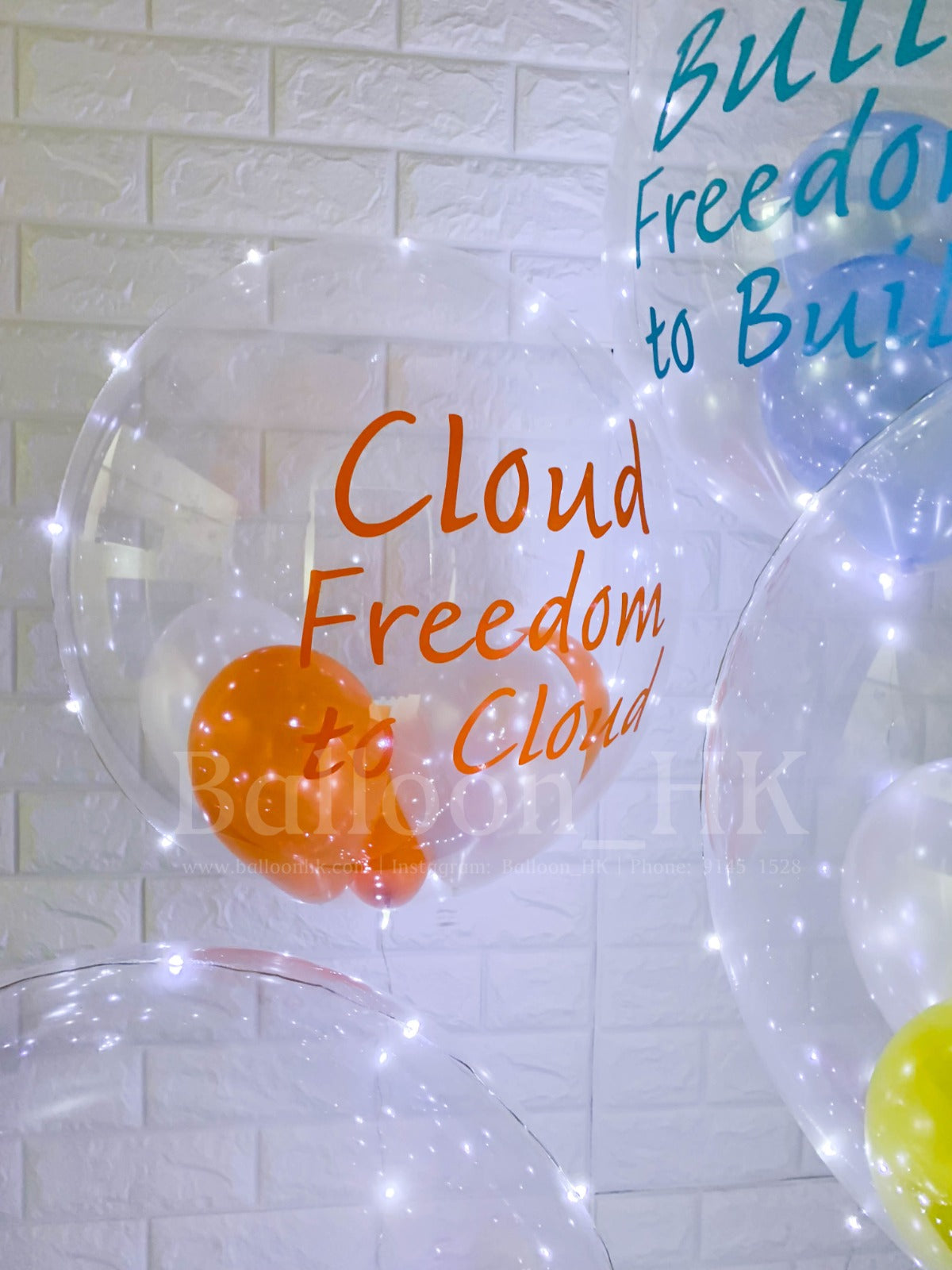 水晶波中波｜Message氣球｜ LED氣球｜BALLOON HK 氣球專門店