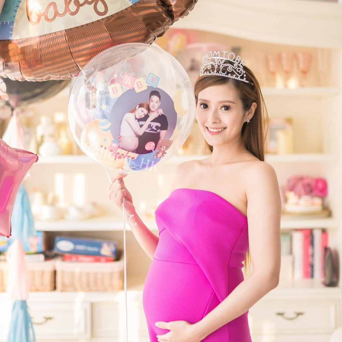 水晶波中波｜Baby Shower氣球｜相片氣球｜ BALLOON HK 氣球專門店