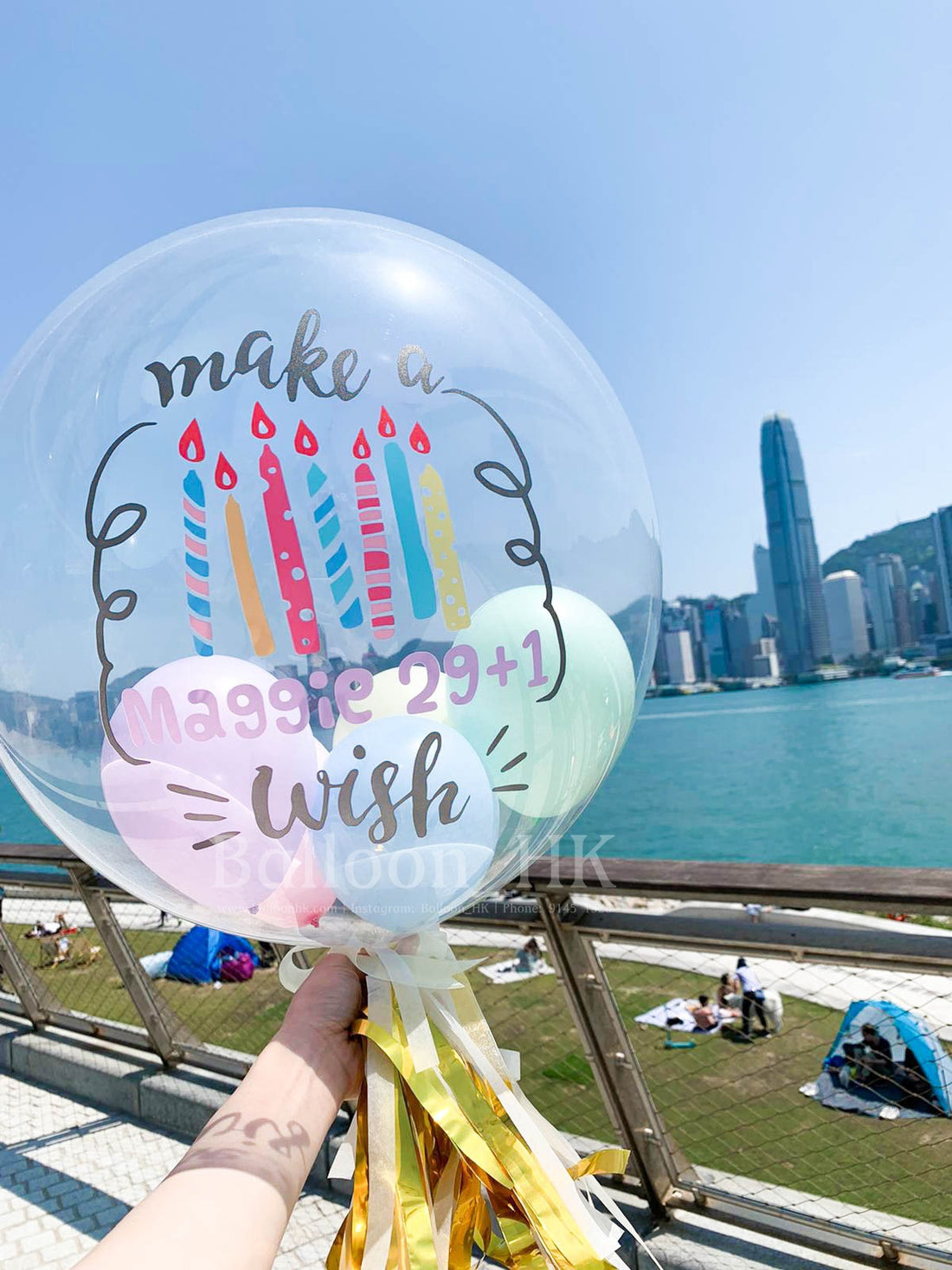 透明波中波｜Message氣球｜生日氣球｜BALLOON HK 氣球專門店