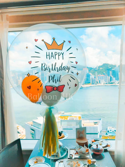 透明波中波｜Message氣球｜生日氣球｜BALLOON HK 氣球專門店