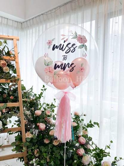 透明波中波｜婚前派對氣球｜ Message氣球｜ BALLOON HK 氣球專門店
