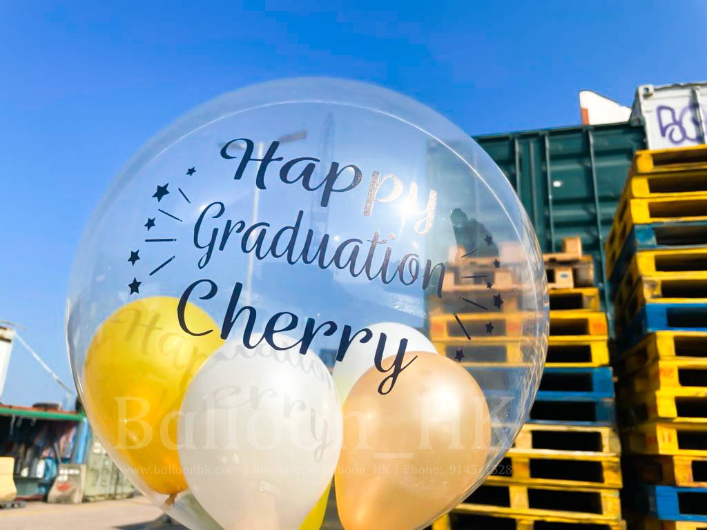 水晶波中波｜ 畢業氣球｜ Message氣球｜ BALLOON HK 氣球專門店