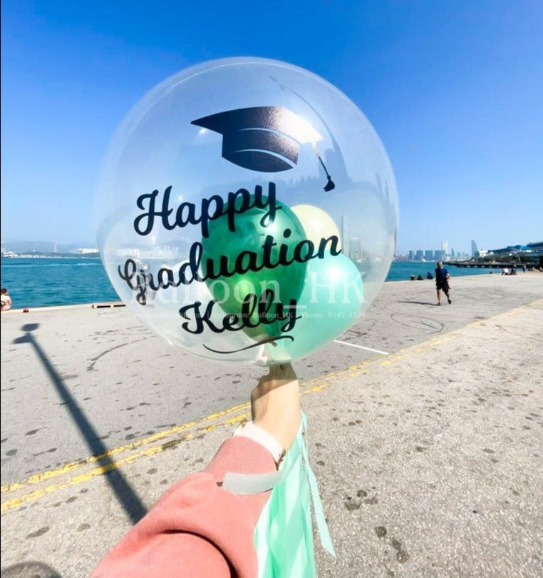 水晶波中波｜畢業氣球｜Message氣球｜ BALLOON HK 氣球專門店