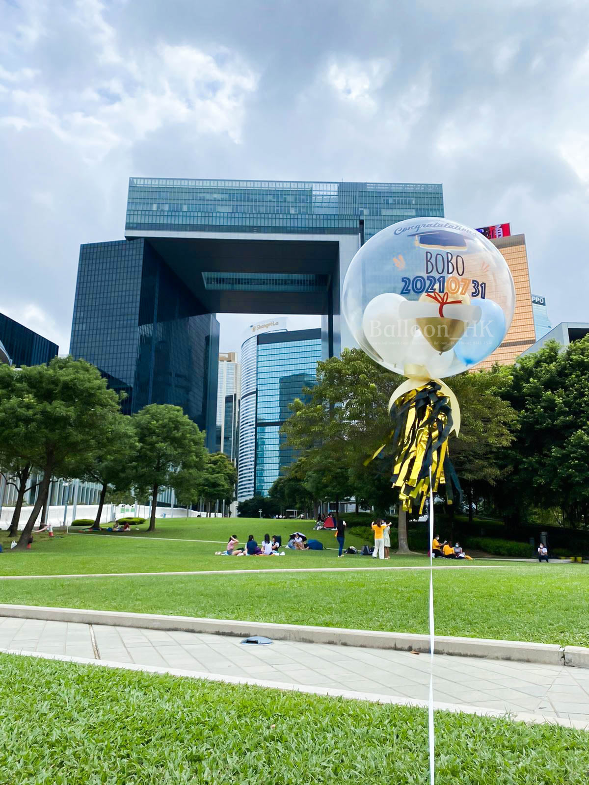 透明波中波｜畢業氣球｜Message氣球｜BALLOON HK 氣球專門店