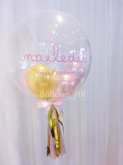 透明波中波｜Message氣球｜ BALLOON HK 氣球專門店