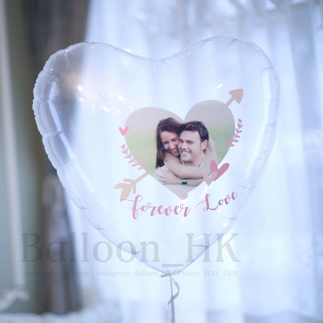 透明心形氣球|相片氣球 |情人節氣球| BALLOON HK 氣球專門店