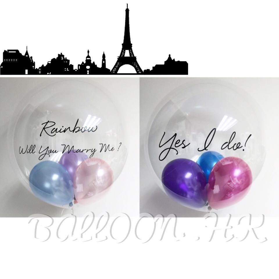 水晶波中波｜求婚氣球｜Message氣球｜ BALLOON HK 氣球專門店