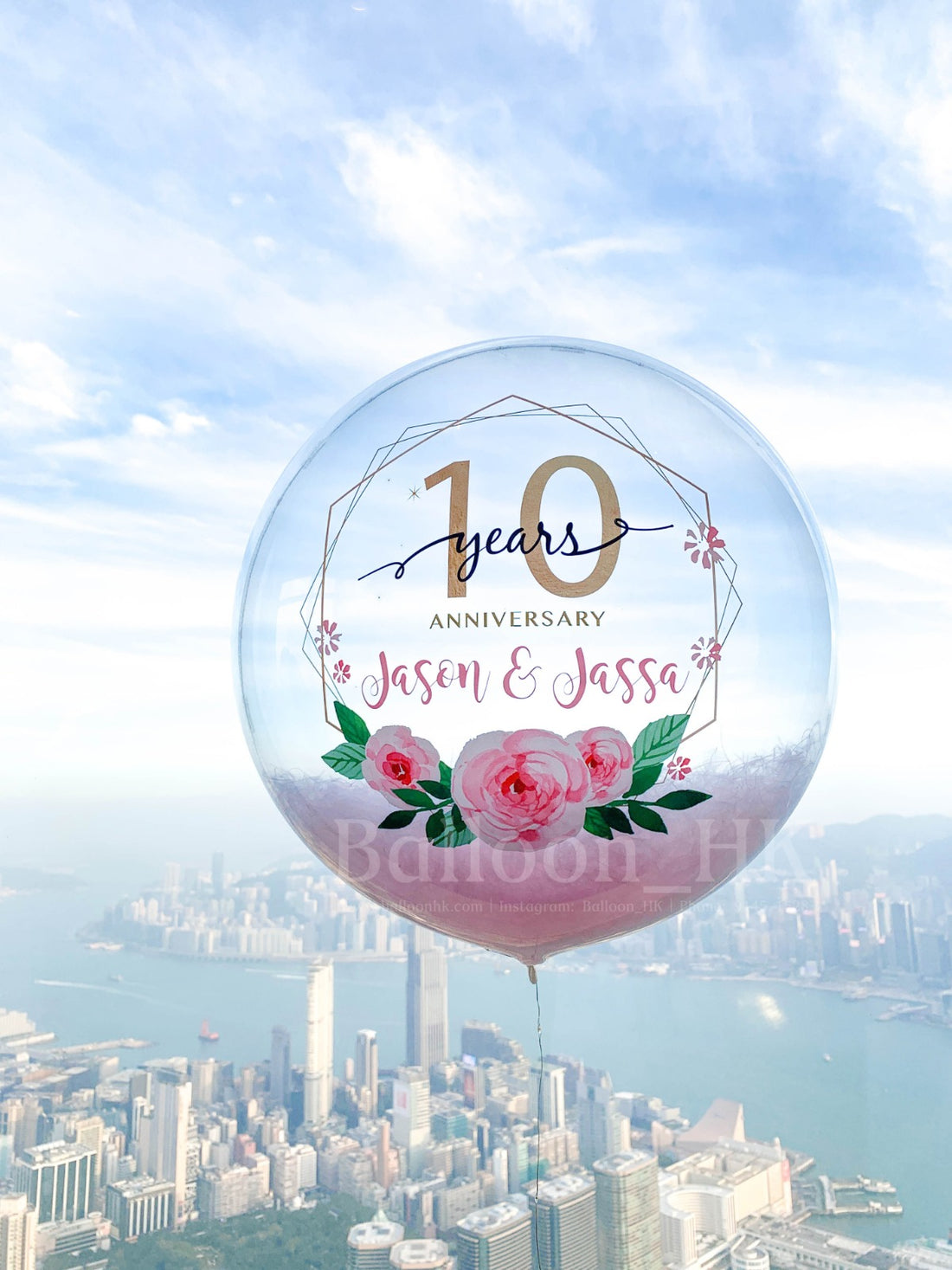 透明羽毛氣球｜紀念日氣球｜BALLOON HK 氣球專門店