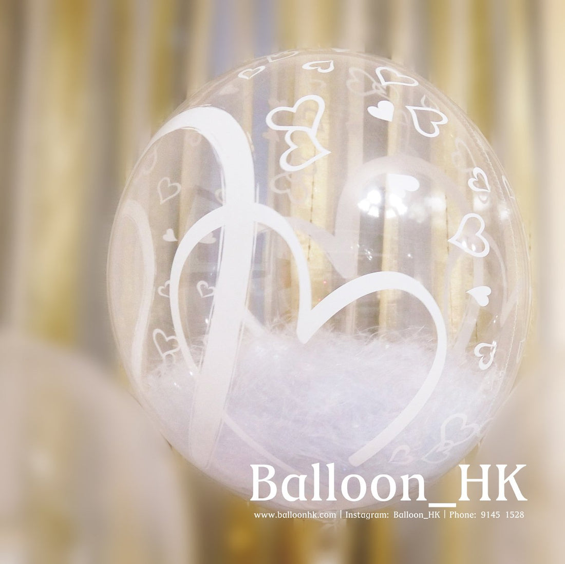 透明羽毛氣球｜ 情人節氣球｜ BALLOON HK 氣球專門店