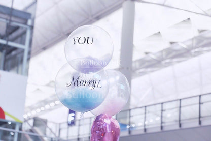 透明羽毛氣球｜Message氣球｜ BALLOON HK 氣球專門店