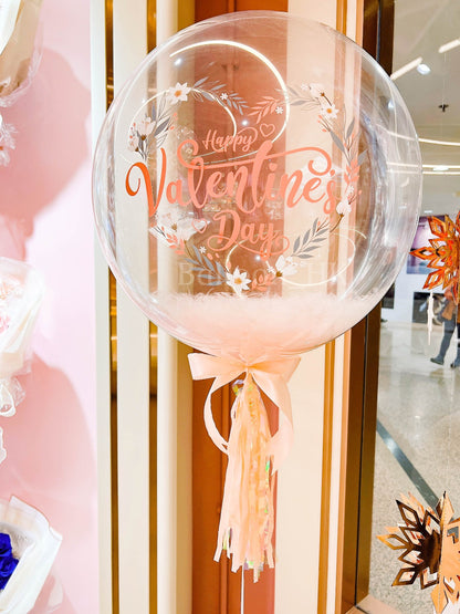 透明羽毛氣球｜情人節氣球｜ Message氣球｜ BALLOON HK 氣球專門店