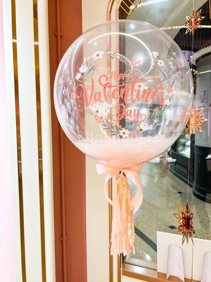 透明羽毛氣球｜情人節氣球｜ Message氣球｜ BALLOON HK 氣球專門店