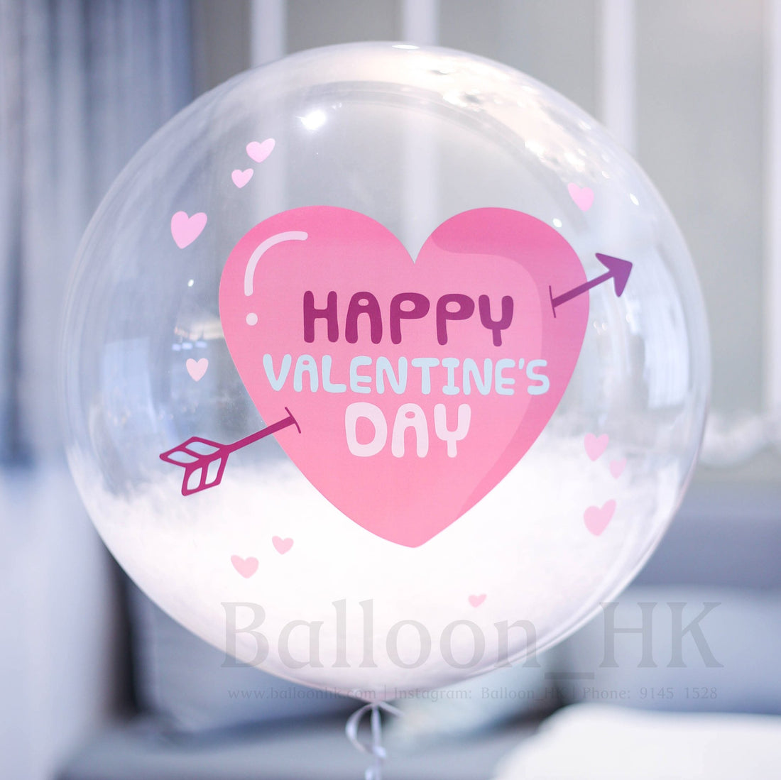 透明羽毛氣球｜情人節氣球｜BALLOON HK 氣球專門店