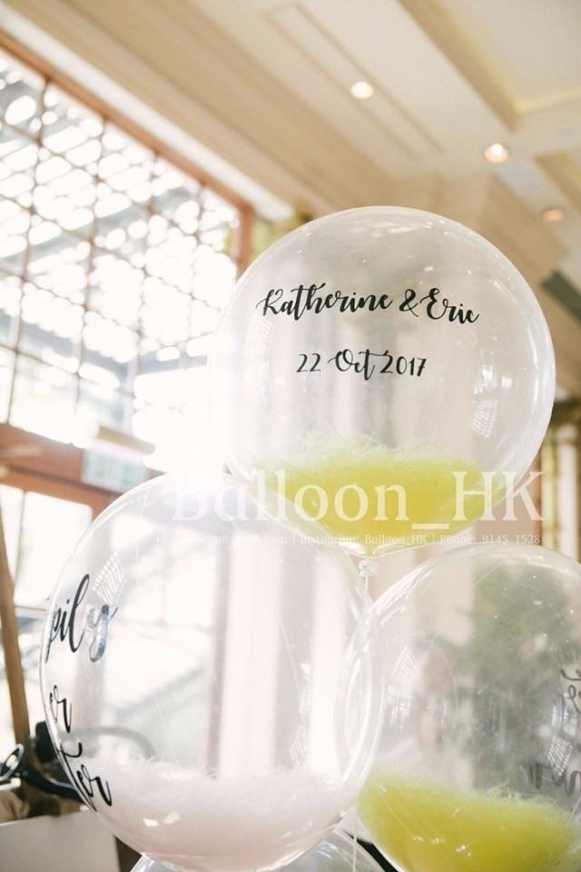 透明羽毛氣球｜Message氣球｜婚禮氣球｜ BALLOON HK 氣球專門店