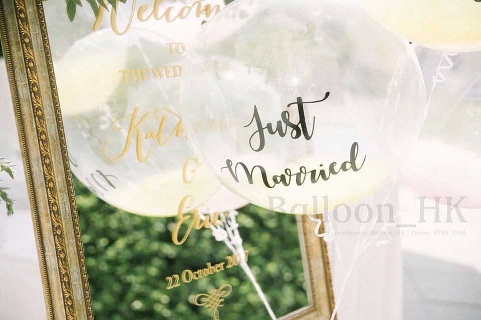 透明羽毛氣球｜Message氣球｜婚禮氣球｜ BALLOON HK 氣球專門店