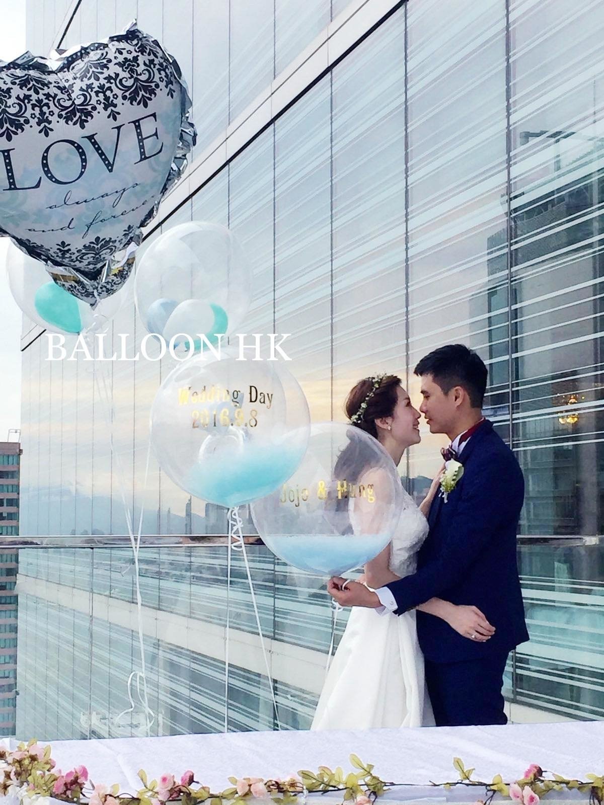 透明羽毛氣球｜Message氣球｜婚禮氣球｜ BALLOON HK 氣球專門店
