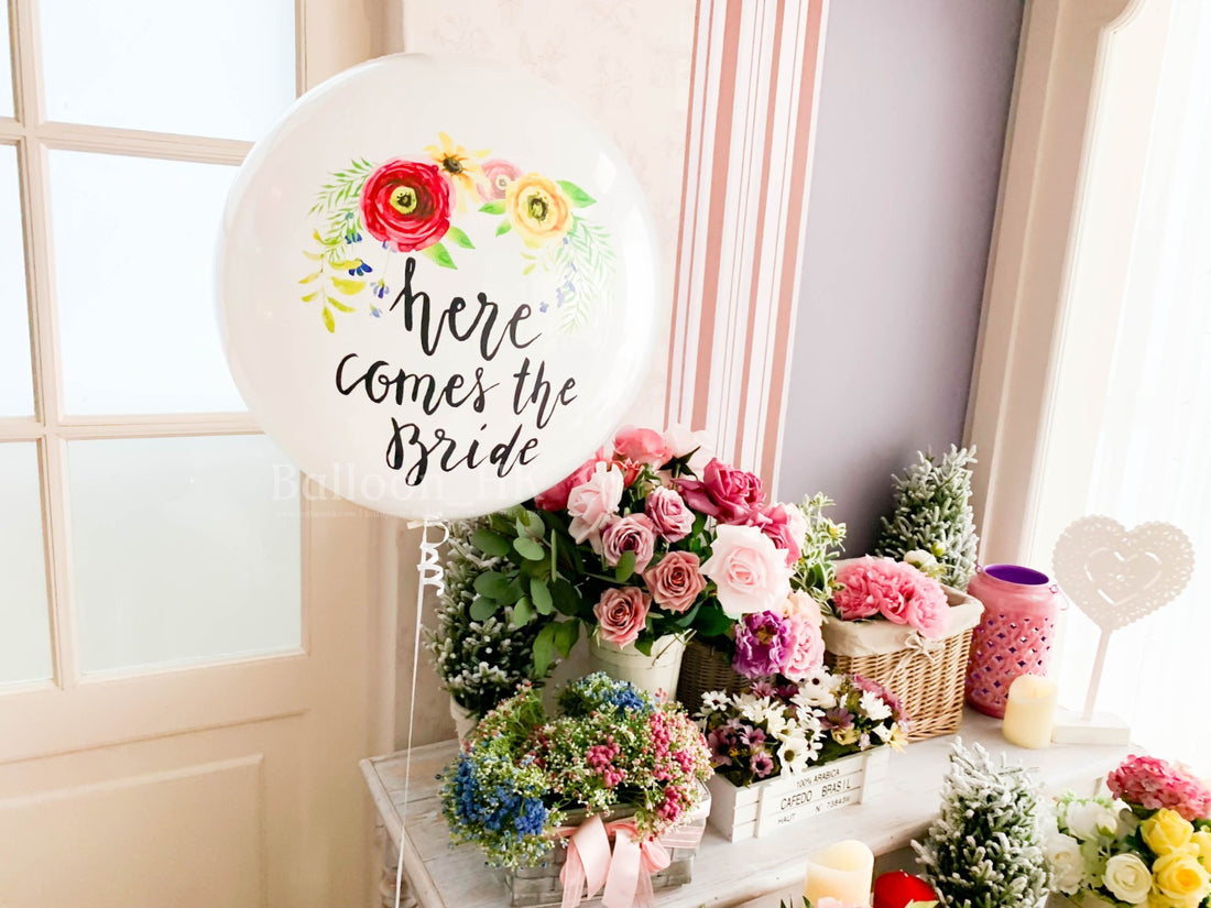 水晶波中橡膠｜Message氣球 ｜婚前派對氣球｜ BALLOON HK 氣球專門店