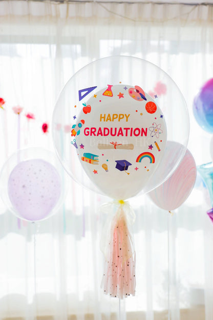水晶波中橡膠｜ 畢業氣球｜ Message氣球｜ BALLOON HK 氣球專門店