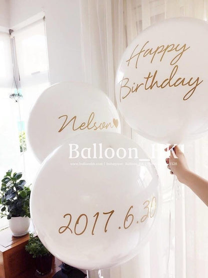 水晶波中橡膠｜ Message氣球｜生日氣球｜ BALLOON HK 氣球專門店