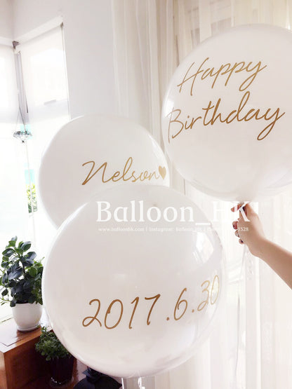 水晶波中橡膠｜Message氣球｜生日氣球｜ BALLOON HK 氣球專門店