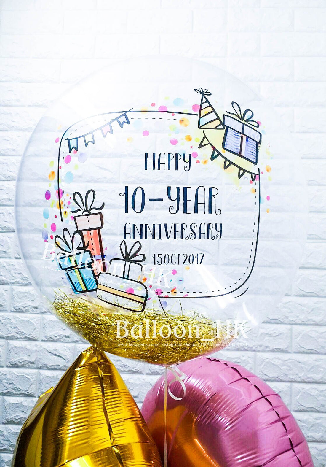 紀念日氣球｜Message氣球｜透明閃閃氣球｜BALLOON HK 氣球專門店