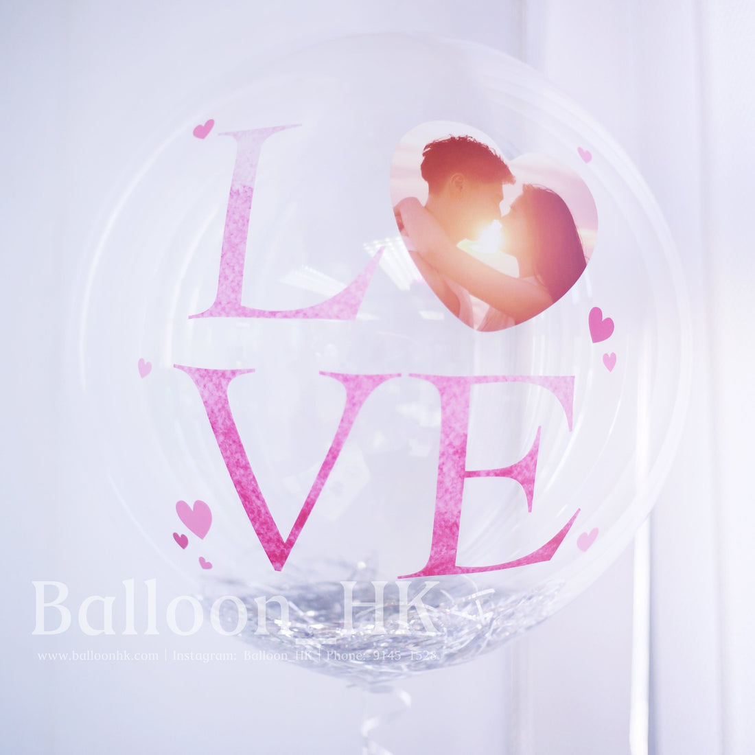 透明閃閃氣球|情人節氣球|BALLOON HK 氣球專門店