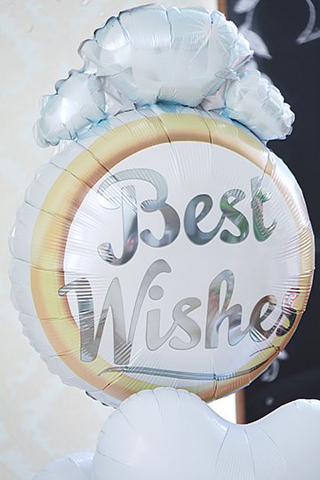 Best Wishes 戒指氣球 ｜氫氣球｜氦氣球｜錫紙氣球| BalloonHK 