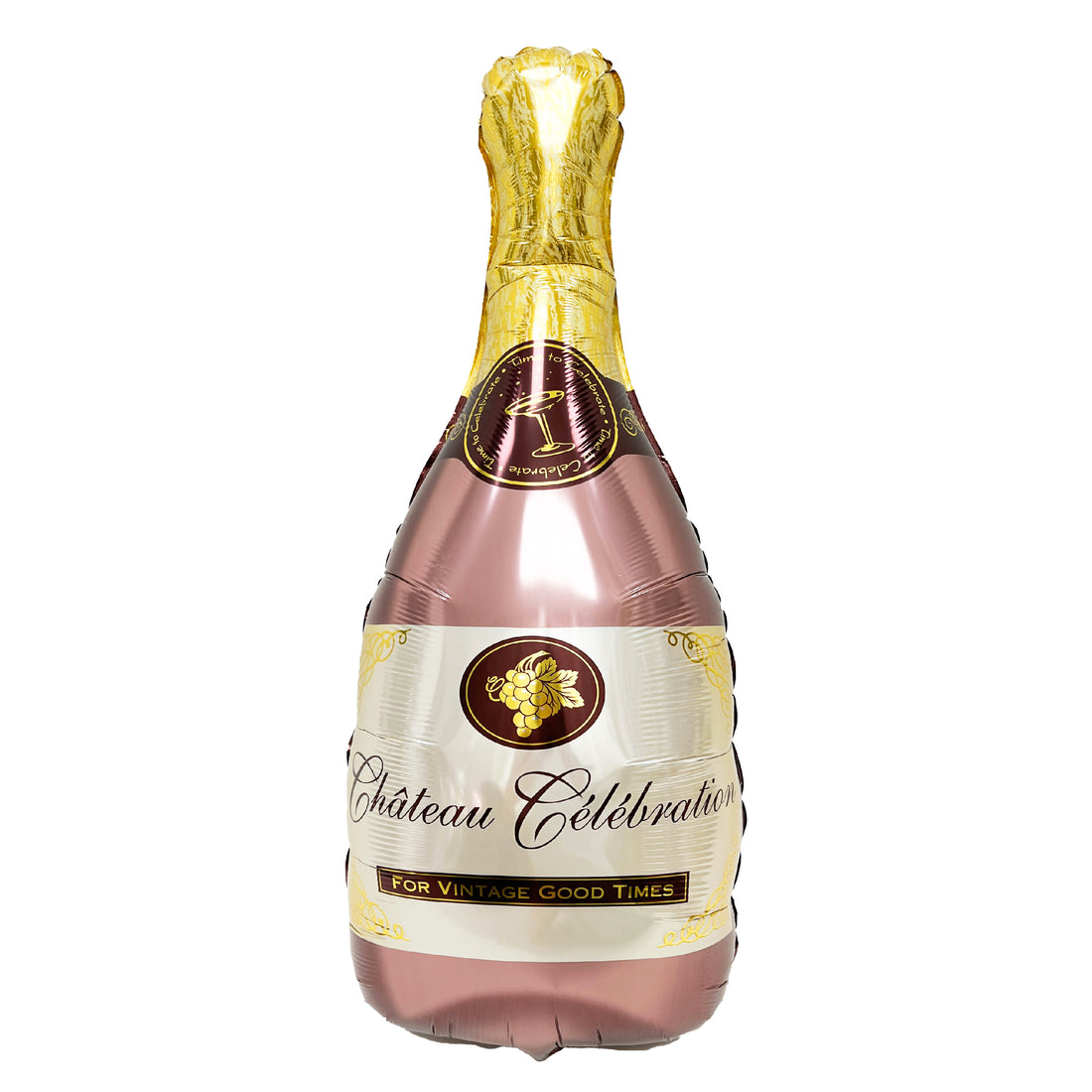 玫瑰金Chateau Celebration香檳氣球 ｜氫氣球｜錫紙氣球| BalloonHK 