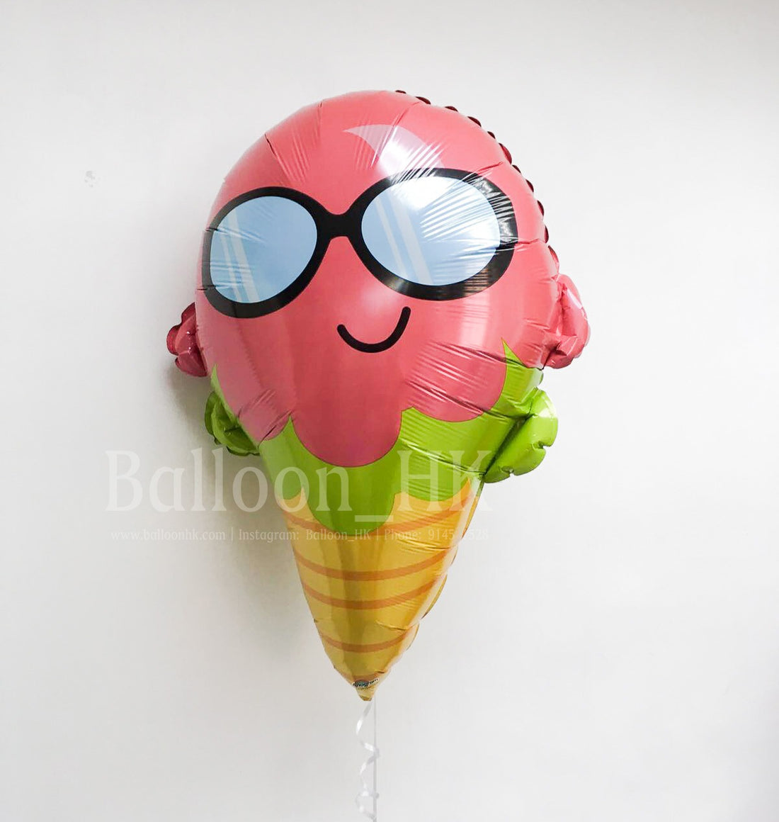 黑超甜筒 ｜氫氣球｜氦氣球｜錫紙氣球| BalloonHK 