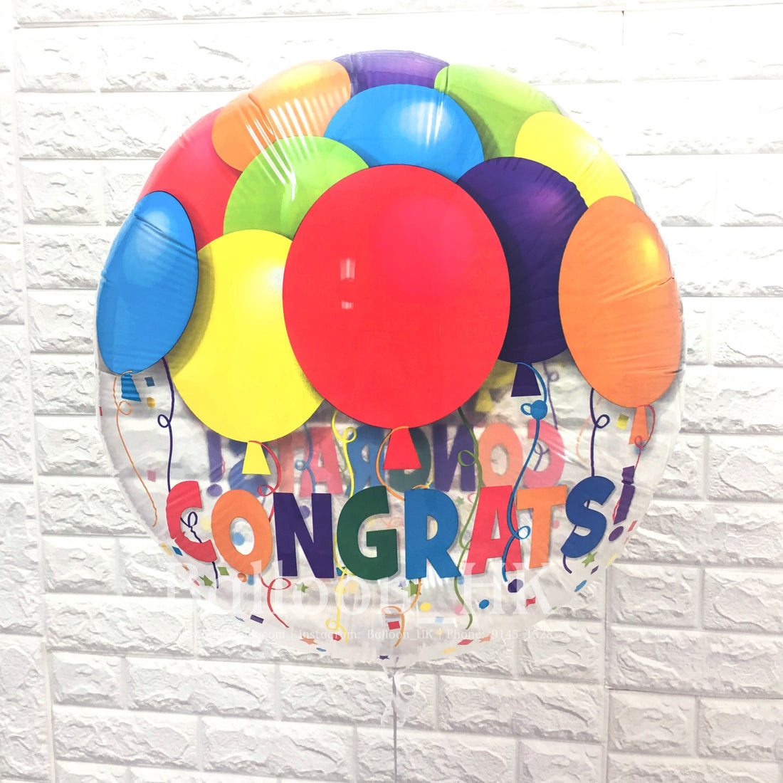 半透明congrats畢業氣球 ｜氫氣球｜錫紙氣球| Balloon HK 