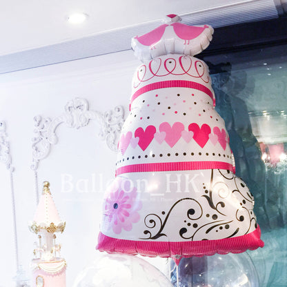 結婚蛋糕氣球 ｜氫氣球｜氦氣球｜錫紙氣球| BalloonHK 