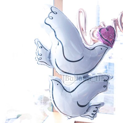 Wedding Dove 氣球 ｜氫氣球｜氦氣球｜錫紙氣球| BalloonHK 