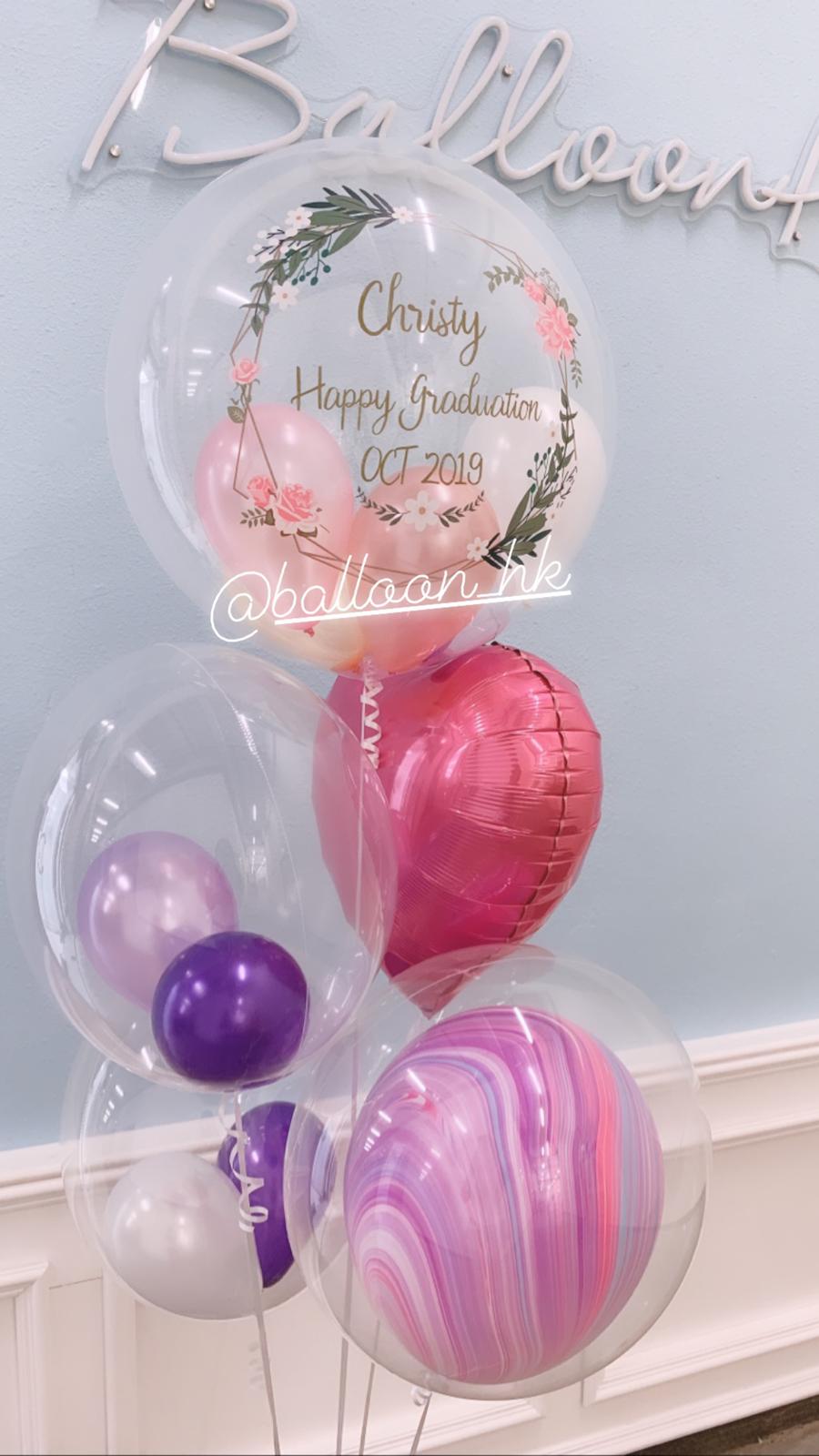 畢業氣球｜Message氣球｜水晶波中波｜BALLOONHK 氣球專門店