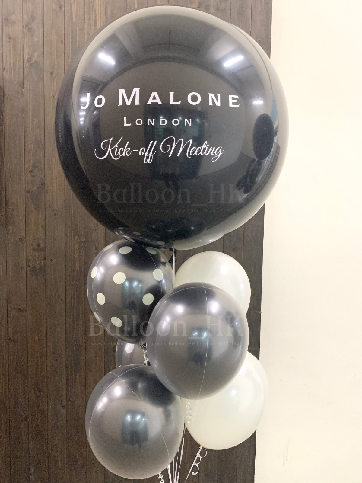 Jo Malone極簡黑白客製Logo 氣球