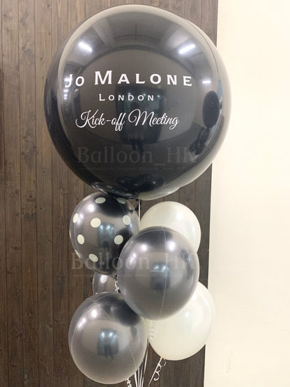 Jo Malone極簡黑白客製Logo 氣球